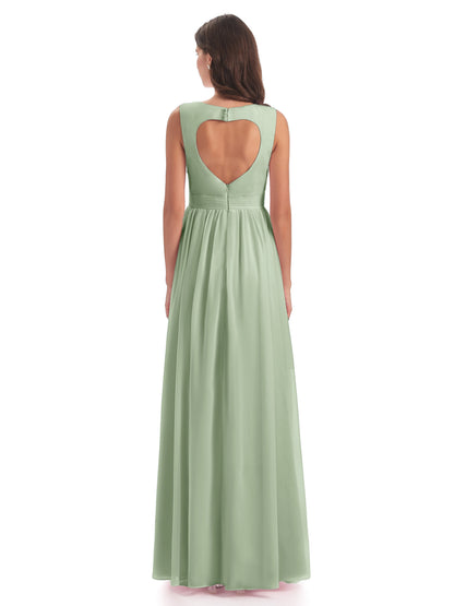 Isabella Key Hole Chiffon Bridesmaid Dresses