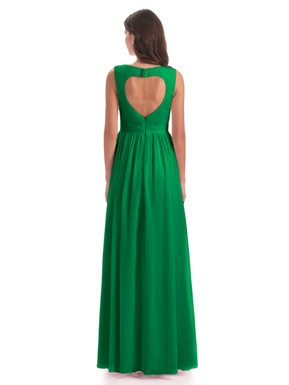 Isabella Key Hole Chiffon Bridesmaid Dresses