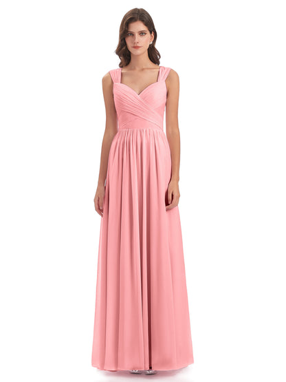 Isabella Key Hole Chiffon Bridesmaid Dresses
