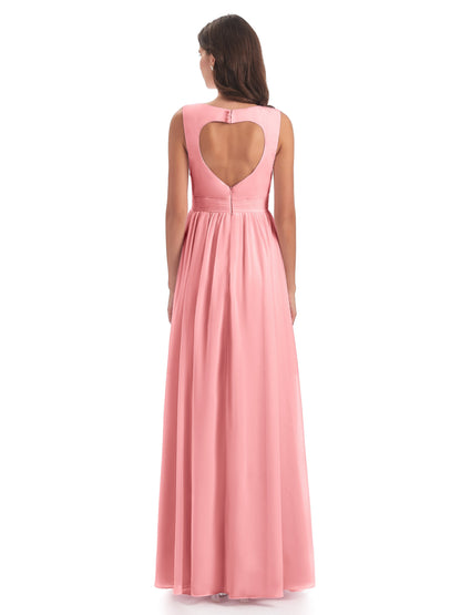 Isabella Key Hole Chiffon Bridesmaid Dresses