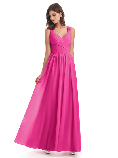 Isabella Key Hole Chiffon Bridesmaid Dresses