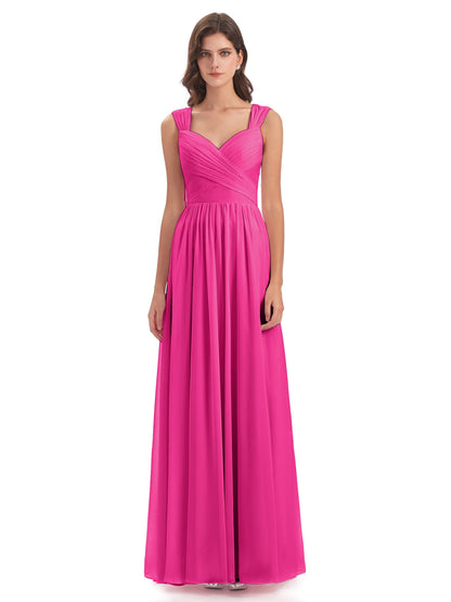Isabella Key Hole Chiffon Bridesmaid Dresses