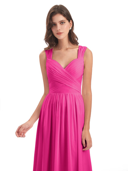 Isabella Key Hole Chiffon Bridesmaid Dresses