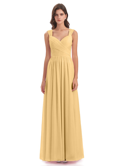 Isabella Key Hole Chiffon Bridesmaid Dresses