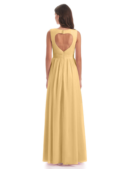 Isabella Key Hole Chiffon Bridesmaid Dresses