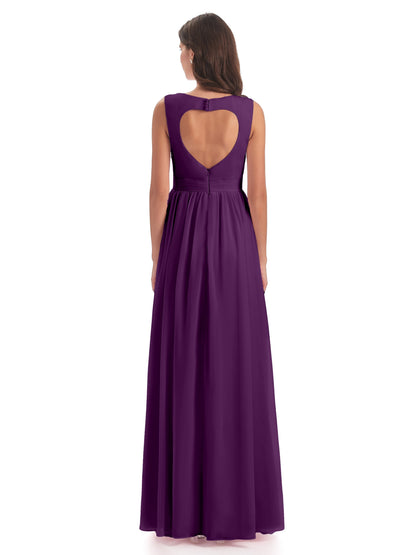 Isabella Key Hole Chiffon Bridesmaid Dresses