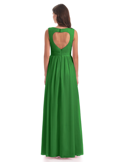 Isabella Key Hole Chiffon Bridesmaid Dresses