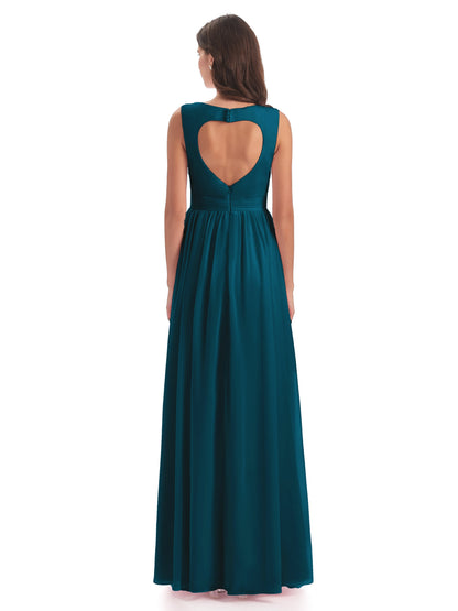 Isabella Key Hole Chiffon Bridesmaid Dresses