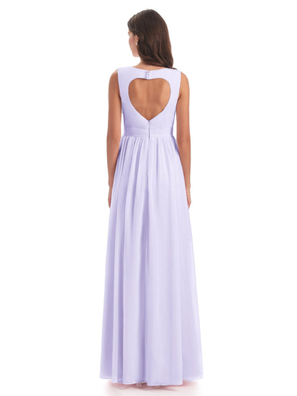 Isabella Key Hole Chiffon Bridesmaid Dresses