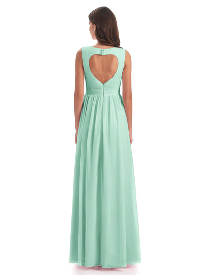 Isabella Key Hole Chiffon Bridesmaid Dresses