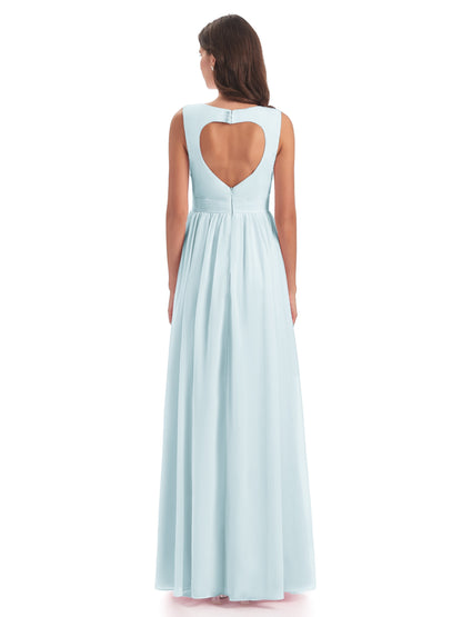 Isabella Key Hole Chiffon Bridesmaid Dresses