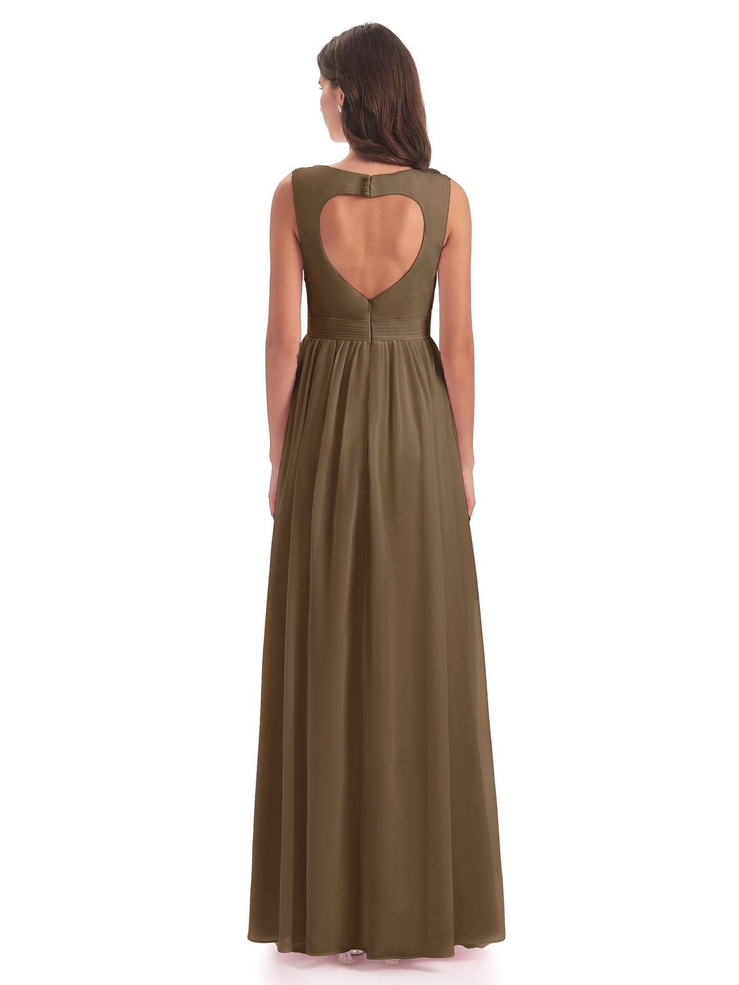 Isabella Key Hole Chiffon Bridesmaid Dresses