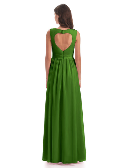 Isabella Key Hole Chiffon Bridesmaid Dresses