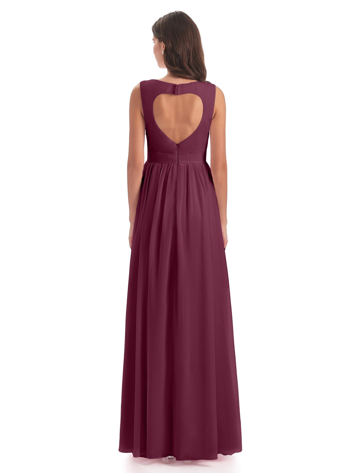 Isabella Key Hole Chiffon Bridesmaid Dresses