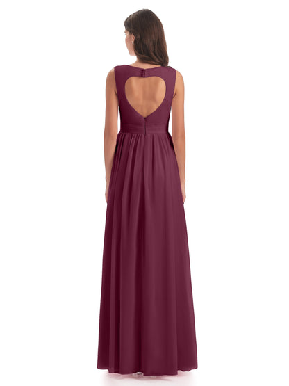 Isabella Key Hole Chiffon Bridesmaid Dresses