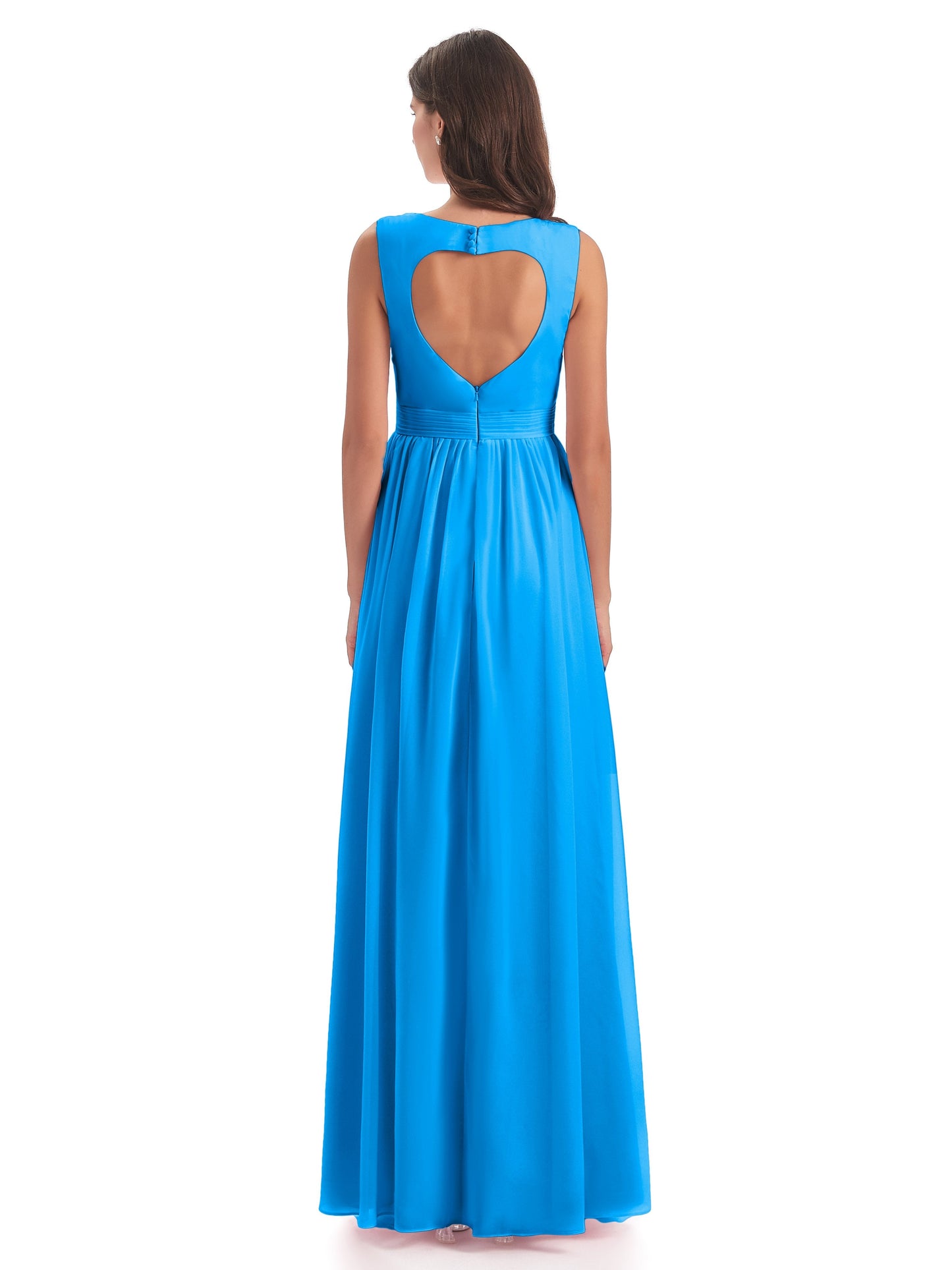 Isabella Key Hole Chiffon Bridesmaid Dresses