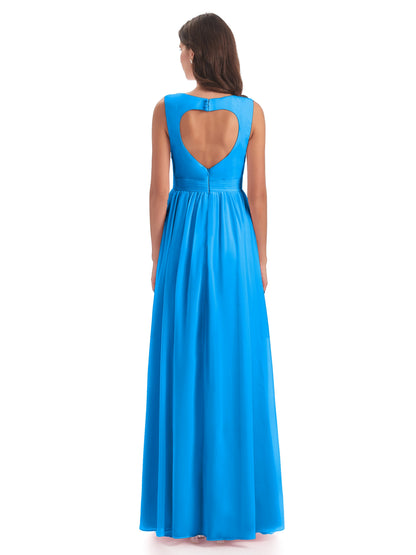 Isabella Key Hole Chiffon Bridesmaid Dresses