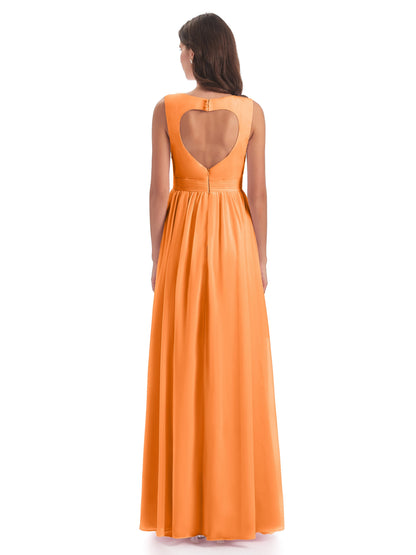 Isabella Key Hole Chiffon Bridesmaid Dresses