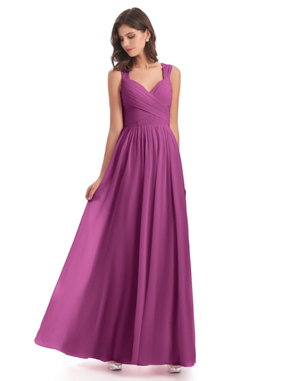 Isabella Key Hole Chiffon Bridesmaid Dresses