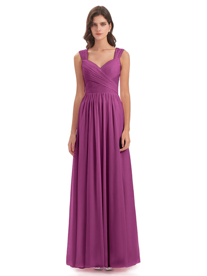 Isabella Key Hole Chiffon Bridesmaid Dresses