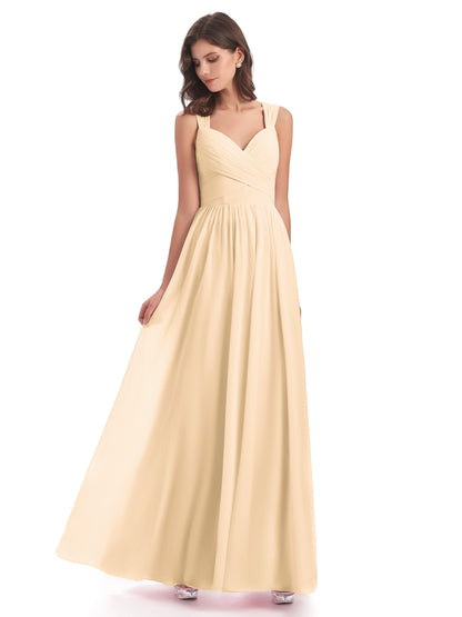 Isabella Key Hole Chiffon Bridesmaid Dresses