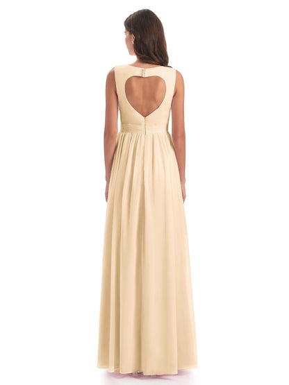 Isabella Key Hole Chiffon Bridesmaid Dresses