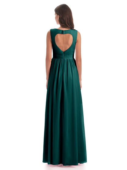 Isabella Key Hole Chiffon Bridesmaid Dresses