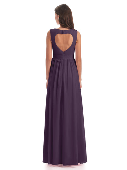 Isabella Key Hole Chiffon Bridesmaid Dresses