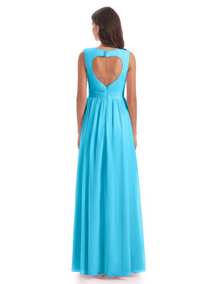 Isabella Key Hole Chiffon Bridesmaid Dresses