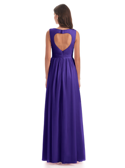 Isabella Key Hole Chiffon Bridesmaid Dresses
