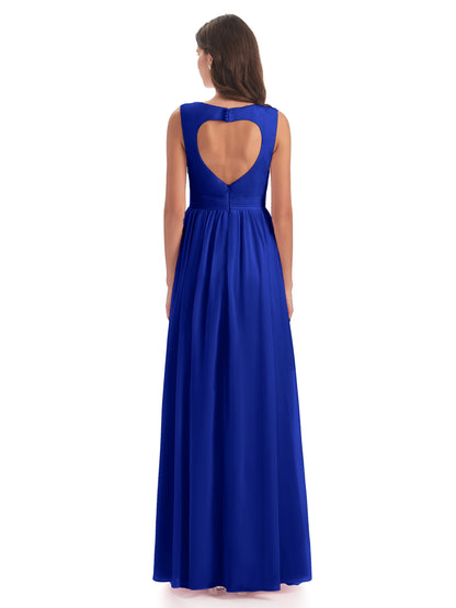 Isabella Key Hole Chiffon Bridesmaid Dresses