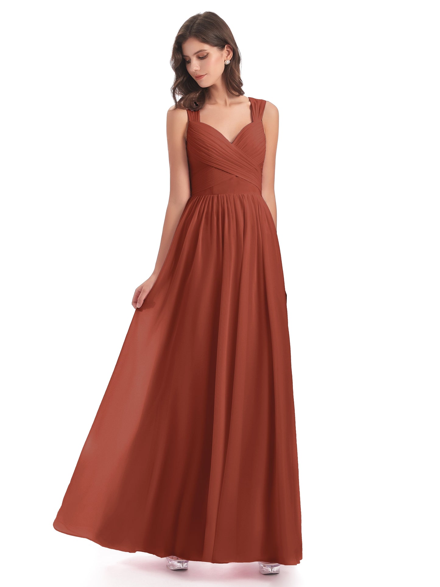 Isabella Key Hole Chiffon Bridesmaid Dresses