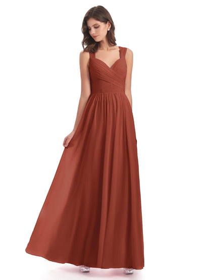 Isabella Key Hole Chiffon Bridesmaid Dresses
