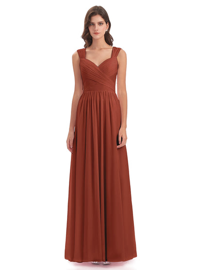 Isabella Key Hole Chiffon Bridesmaid Dresses