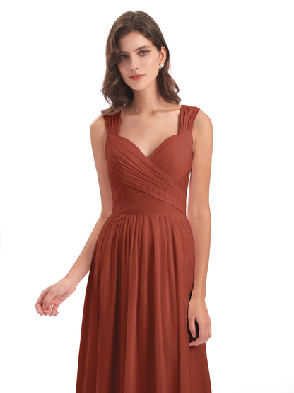 Isabella Key Hole Chiffon Bridesmaid Dresses