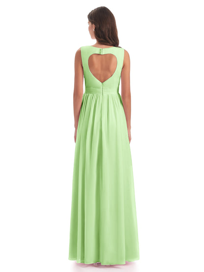 Isabella Key Hole Chiffon Bridesmaid Dresses