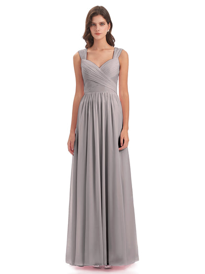 Isabella Key Hole Chiffon Bridesmaid Dresses