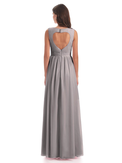 Isabella Key Hole Chiffon Bridesmaid Dresses