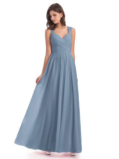 Isabella Key Hole Chiffon Bridesmaid Dresses