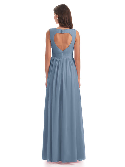 Isabella Key Hole Chiffon Bridesmaid Dresses