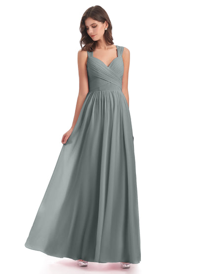 Isabella Key Hole Chiffon Bridesmaid Dresses