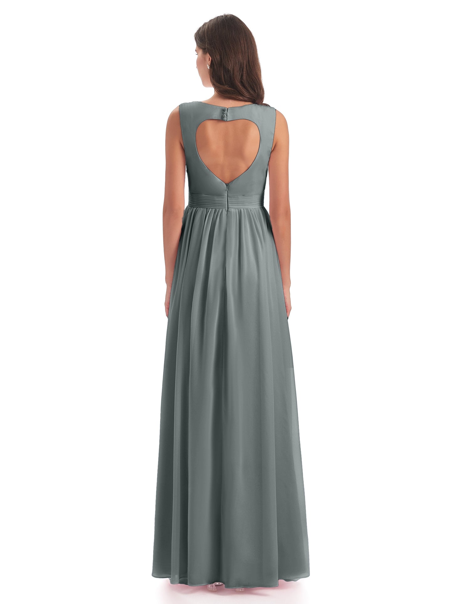 Isabella Key Hole Chiffon Bridesmaid Dresses