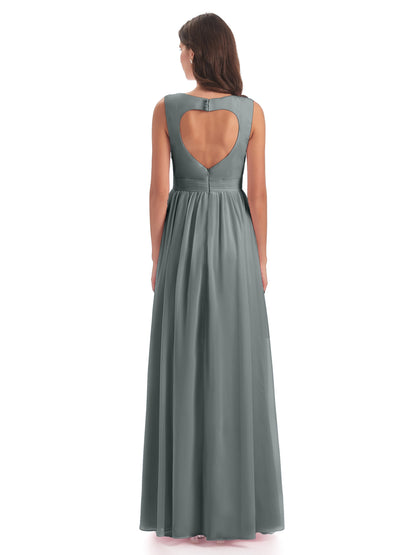 Isabella Key Hole Chiffon Bridesmaid Dresses