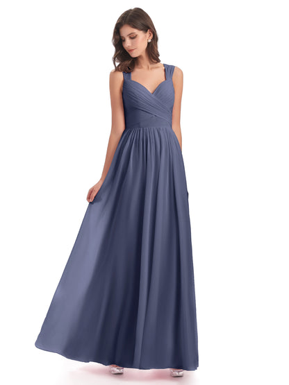 Isabella Key Hole Chiffon Bridesmaid Dresses