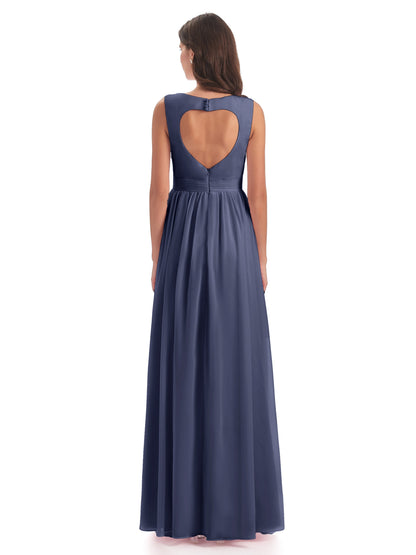 Isabella Key Hole Chiffon Bridesmaid Dresses