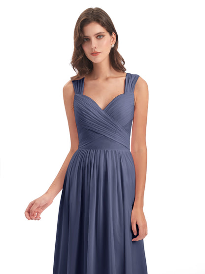 Isabella Key Hole Chiffon Bridesmaid Dresses