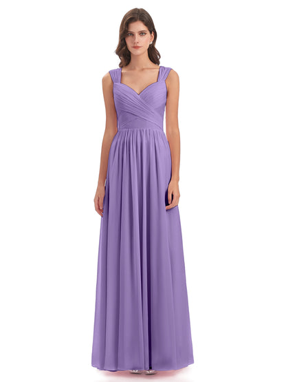 Isabella Key Hole Chiffon Bridesmaid Dresses