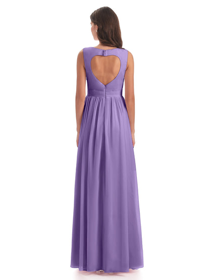 Isabella Key Hole Chiffon Bridesmaid Dresses