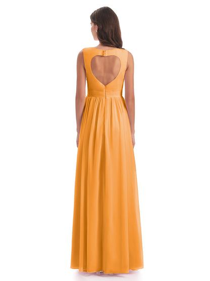 Isabella Key Hole Chiffon Bridesmaid Dresses