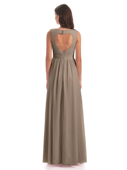 Isabella Key Hole Chiffon Bridesmaid Dresses